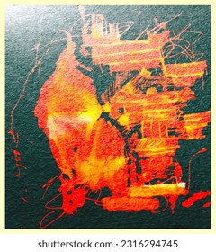Brushes, lines, textures and shadows. cover art design