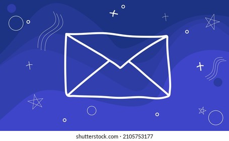 Brushes, markers, highlight stroke patterns. Abstract background. Vector artwork. Children's sketch. Blue, white color. children's painting background, email advertising, newsletter promotion campaign