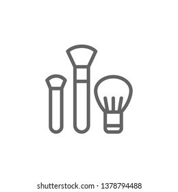brushes outline icon. Elements of Beauty and Cosmetics illustration icon. Signs and symbols can be used for web, logo, mobile app, UI, UX