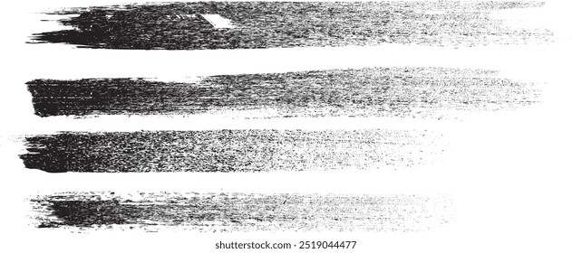 Brushes pack .Grunge Paint Roller set . Vector brush Stroke . Distressed banner . Black stripes with rough edges. paintbrush collection .Gradient brushes . Bulge lines . Distress textured strokes