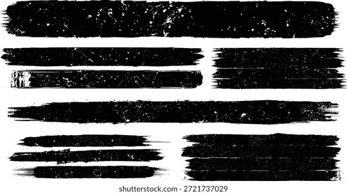 Brushes Pack .Grunge Paint Roller Set . Vektorpinsel Stroke . Distressed-Banner . Schwarze Streifen einzeln. paintbrush collection .Textured box . Abgerissene oder zerrissene Papierkanten für Banner. Wölbungslinien
