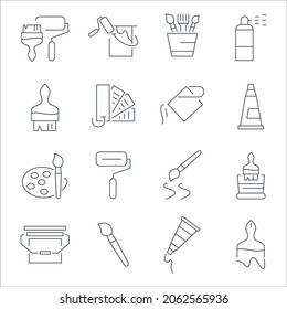 Brushes and Painting icons set. Brushes and Painting  pack symbol vector elements for infographic web