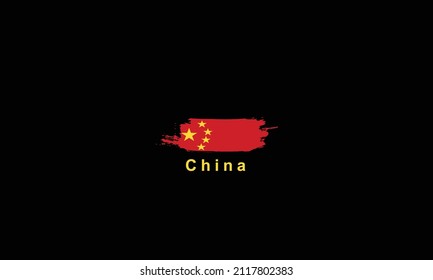 Pinceles avivan el diseño de la bandera de China
