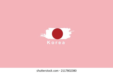 Brushes stoke Korea Flag design
