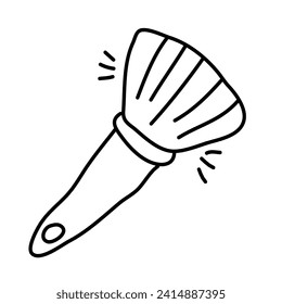 brushes of summer doodles icon set