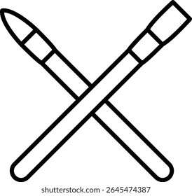 Brushes vector icon. Can be used for printing, mobile and web applications.