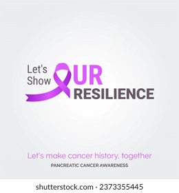 Brushing Away Pancreatic Cancer. Vector Background