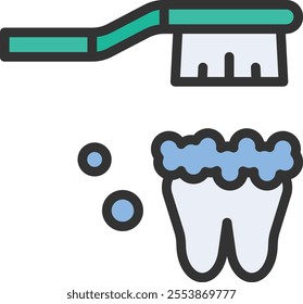 Brushing icon vector image. Suitable for mobile application web application and print media.