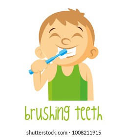 Brushing teeth Boy