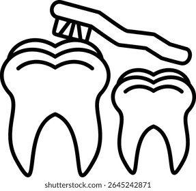 Brushing Teeth Filled Style Icon Design