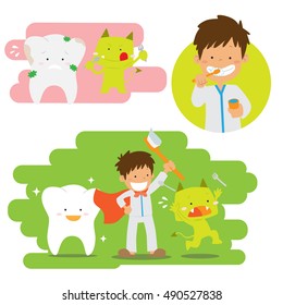 Brushing teeth vector stock