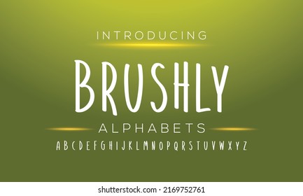 BRUSHLY brush handwritten alphabet vector sans serif font design