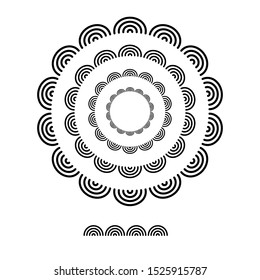 brushs patterns in a circle line black shape design vector graphic round frames with fully editable stroke width art