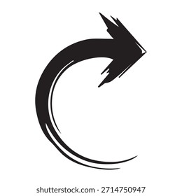 Symbol für kreisförmigen Pinselstrich. Symbol aktualisieren, drehen oder rückgängig machen.
