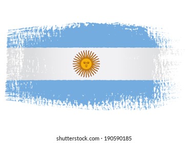 brushstroke flag Argentina