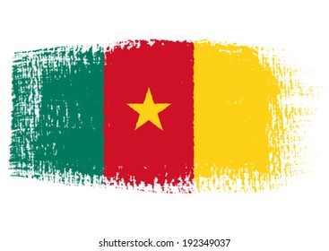 brushstroke flag Camerun