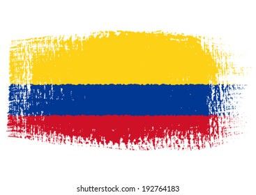 brushstroke flag Colombia