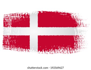 brushstroke flag Denmark