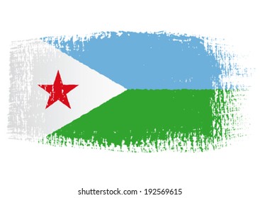 brushstroke flag Djibouti