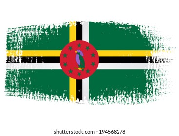 brushstroke flag Dominica