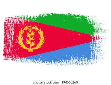 brushstroke flag Eritrea