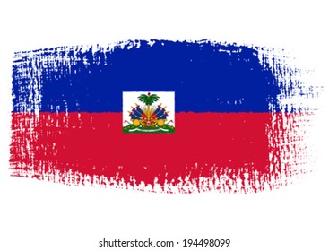 brushstroke flag Haiti