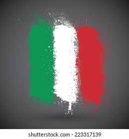 Brushstroke flag Italy