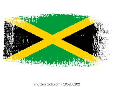 brushstroke flag Jamaica