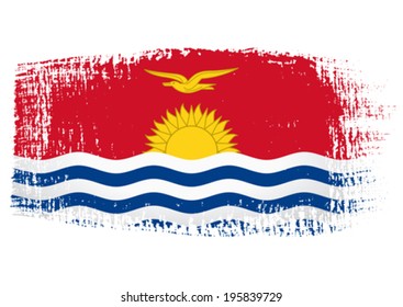 brushstroke flag Kiribati
