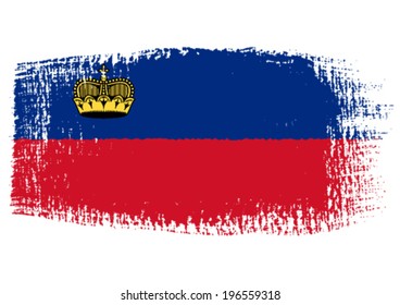 brushstroke flag Liechtenstein