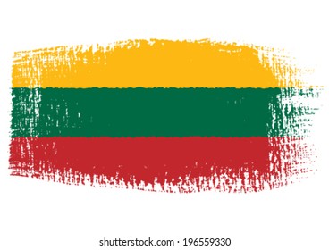 brushstroke flag Lithuania