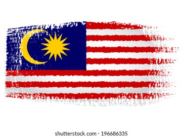 brushstroke flag Malaysia