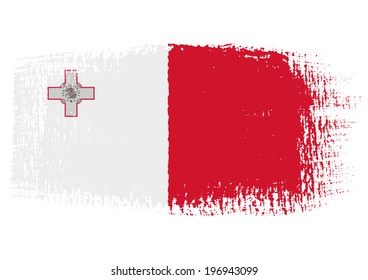 brushstroke flag Malta