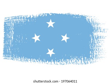 brushstroke flag Micronesia