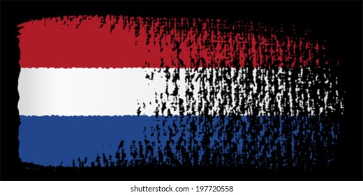 brushstroke flag Netherlands