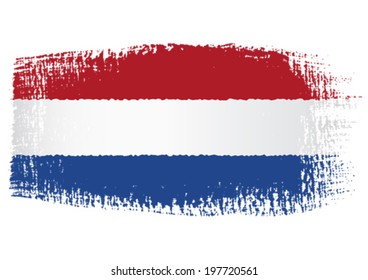 brushstroke flag Netherlands