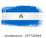 brushstroke flag Nicaragua