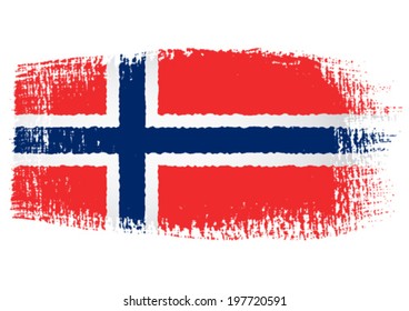 brushstroke flag Norway