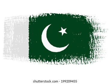 brushstroke flag Pakistan