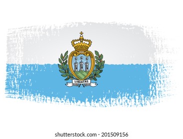 brushstroke flag San Marino