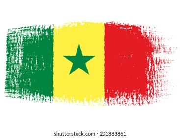 brushstroke flag Senegal