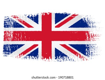 brushstroke flag United Kingdom with transparent background