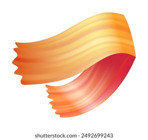 Textura de degradado multicolor de pincelada. Cinta de cepillo aislada en blanco. Flujo de onda colorido Abstractas. Ilustración de dibujos animados de Vector de manchas de colores abstractos o trazos de acuarela