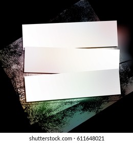 brushstroke and paper on a black background, illustration, clip-art