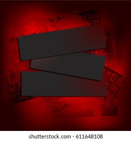 brushstroke and paper on a black background, illustration, clip-art
