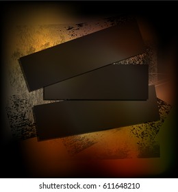 brushstroke and paper on a black background, illustration, clip-art