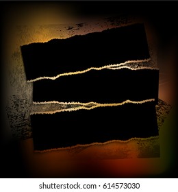 brushstroke and paper on a black background, illustration, clip-art