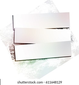 brushstroke and paper on a white background, illustration, clip-art