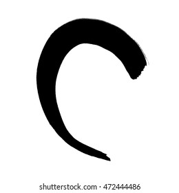 Brushstroke semicircular