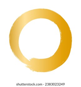 Brushstroke style circular frame Vector